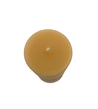 Load image into Gallery viewer, Beeswax Pillar Candle 2”wx 4”h (the wicked bee)
