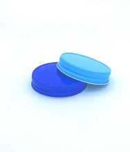 Load image into Gallery viewer, dark &amp; light blue Mason Jar Lids by Mason Jar Lids
