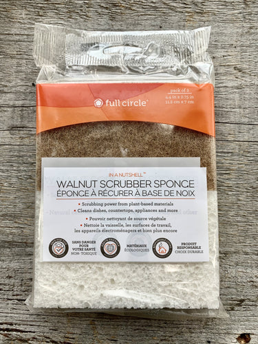 Walnut Scrubber Sponge - 2 pack