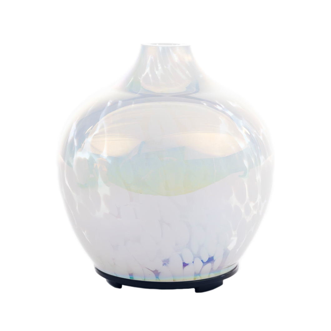 White Art Glass Aromatherapy Diffuser, Kalypso